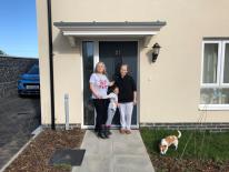 Natalia Rotaru with her daughter and mother at their new home in Marazion Natalia Rotaru with her daughter and mother at their new home in Marazion